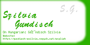 szilvia gundisch business card